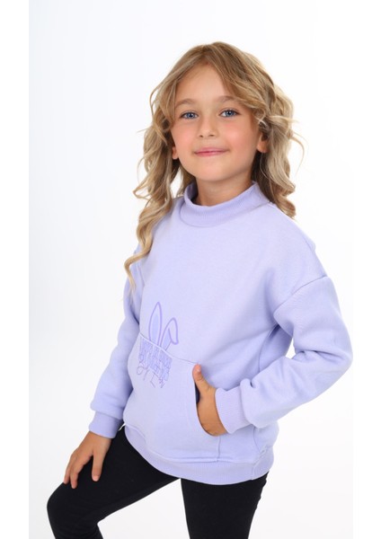 Kız Çocuk Baskılı Sweatshirt