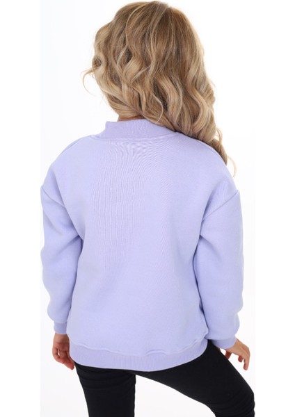 Kız Çocuk Baskılı Sweatshirt