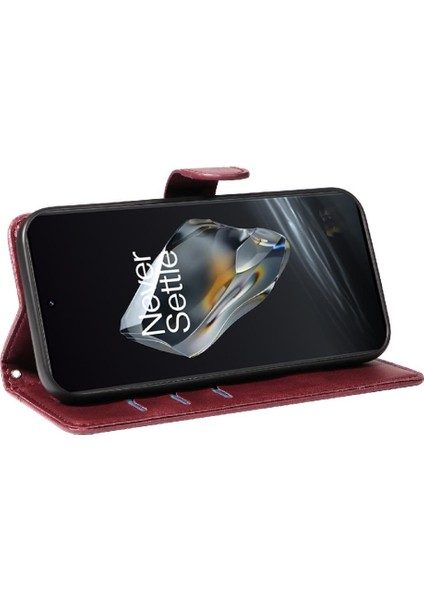 Oneplus 12 Için Filp Durumda Ayrılabilir Siyah Bilezik Cüzdan Telefon Kılıfı ile (Yurt Dışından)
