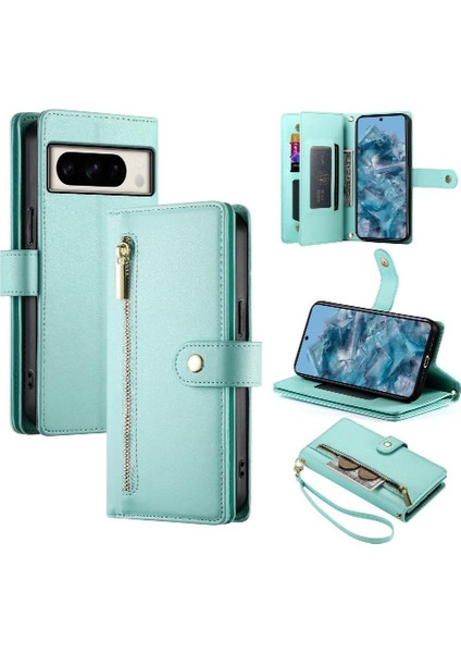 Google Piksel 8 Pro Iş Cüzdan Çok Fonksiyonlu Kayış Için Flip Case (Yurt Dışından)