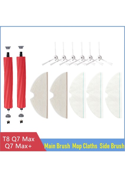 Roborock T8/q7 Max / Max + Robotlu Süpürge Için 13 Adet Aksesuar Kiti Ayrılabilir Ana Fırça Paspas Bezi Yan Fırça (Yurt Dışından) fiyatları