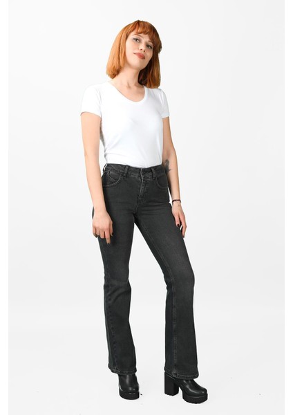 Kadın Çan Paça Kot Pantolon