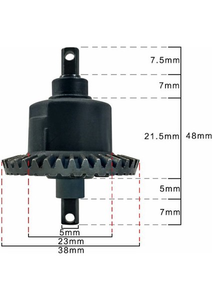 Diferansiyel Montaj Dişlisi 1/10 Hobı Rc Araba Kamyon Yedek Parçaları Rc Araba Diferansiyel (Yurt Dışından)