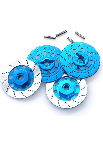 4 Adet Metal Fren Diski Jant Kutusu Metal Altıgen Adaptör 12MM 1/10 Sakura D4 On-Road Yarış Rc Araba Parçaları, Mavi (Yurt Dışından)