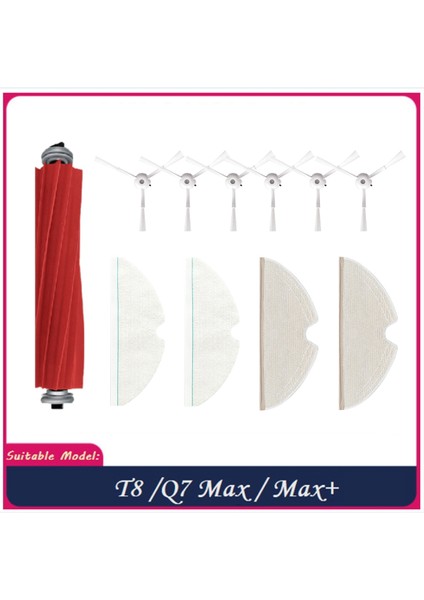 11 Adet Yedek Ana Fırça Paspas Yan Fırça Roborock T8 / Q7 Max / Max + Elektrikli Süpürge Aksesuar Seti (Yurt Dışından) fiyatları