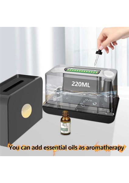 Alev Difüzörü, Alev Işığı Hava Nemlendiricili Uçucu Yağ Difüzörü 220ML Aroma Difüzör Ev, Ofis Beyaz (Yurt Dışından) indirimleri