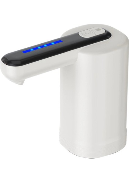 5 Galonluk Şişe Için Su Sebili, Evrensel 2 Motorlu Daha Hızlı Pompalayan Su Pompası, Taşınabilir USB Şarjı Beyaz (Yurt Dışından)