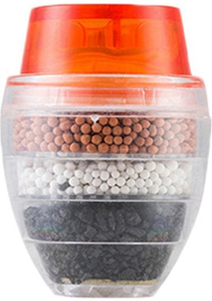 Aktif Karbon Musluk Filtresi Musluk Nozulu Su Filtresi Mutfak Musluğu 5 Katmanlı Filtre Arıtıcı Ev Kullanımı Için (Kırmızı) (Yurt Dışından)