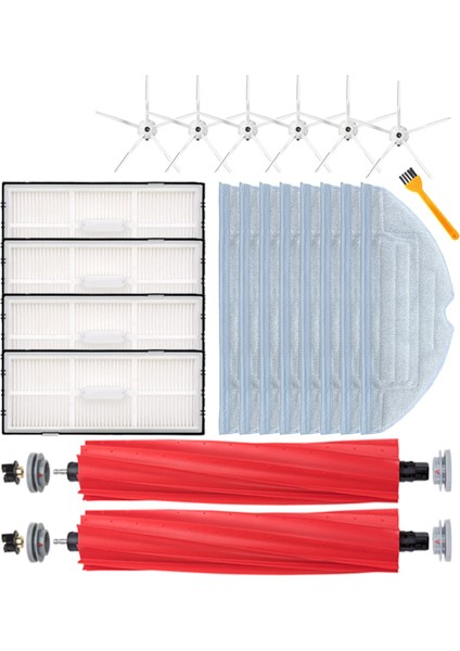 Xiaomi Roborock S7 T7S T7S Plus Elektrikli Süpürge Aksesuarları Ana Fırça Yan Fırça Hepa Filtre Paspas Bezi Yedek Parçalar (Yurt Dışından)