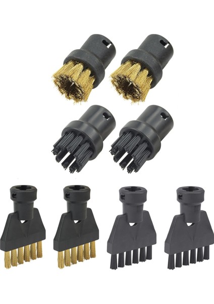Karcher Sc1 Sc2 Sc4 Sc5 Için 8 Adet Buharlı Temizleyici Aksesuarları, Fırça Bağlantı Seti, Yuvarlak Fırça Setleri Düz Fırça Başlıkları (Yurt Dışından)