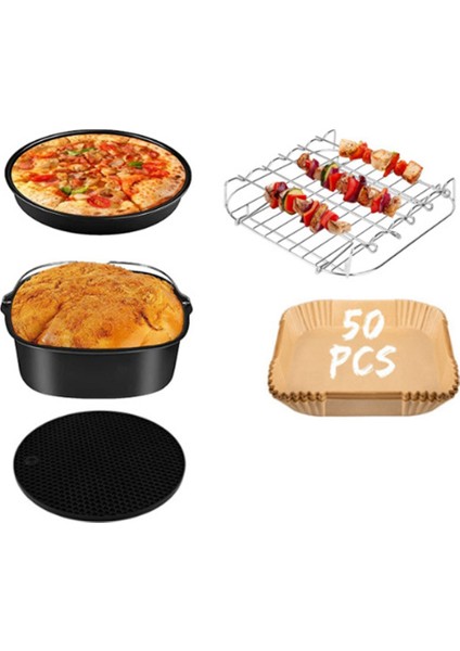 Gowise Phillips Cozyna ve Secura Için 8 Inç Hava Fritöz Aksesuarları, Fırın Ocakları Için Tüm Airfryer 5.3qt - 5.8qt'ye Uygun (Yurt Dışından) fiyatları