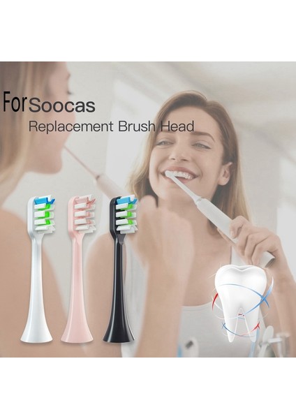 Adet Yedek Diş Fırçası Kafaları Xiaomi Soocas V1X3/X3U X1/x3/x5 Elektrikli Diş Fırçası Kafaları Siyah (Yurt Dışından) fiyatları