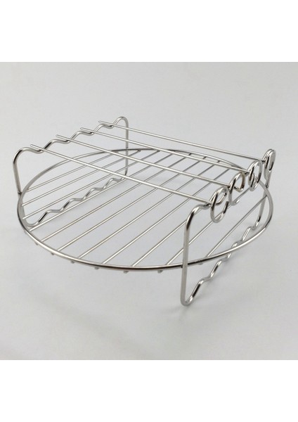 Airfryers Için Raf Ev Hava Fritöz Çift Katmanlı Hava Fritöz Raf Izgara Barbekü Malzemeleri Beş Iğneli Yuvarlak (Yurt Dışından) fiyatları