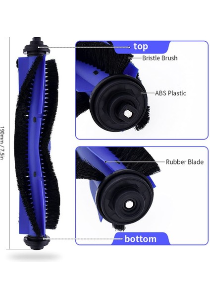 Yedek Parçalar Ana Fırça Yan Fırça Hepa Filtre Eufy L70 Robot Süpürge Aksesuarları Için Uyumlu (Yurt Dışından) fırsatları