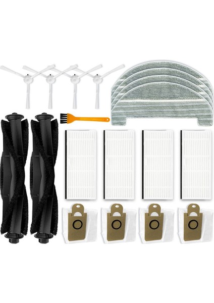 Ultenic T10 Robotlu Süpürge Yedek Yedek Parça Aksesuarları Ana Yan Fırça Hepa Filtre Paspas Bezi Toz Torbası (Yurt Dışından) modelleri