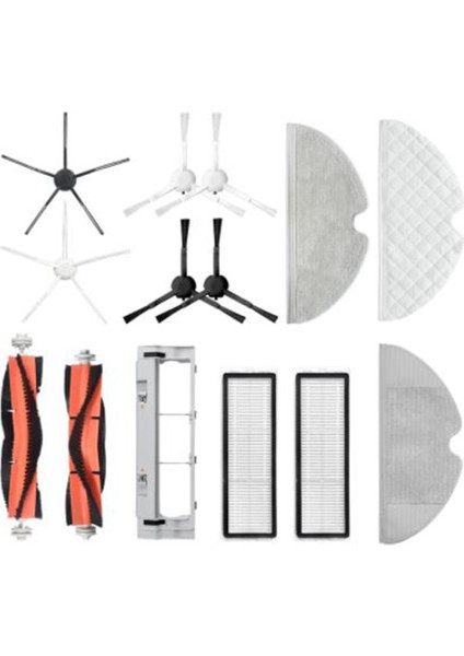 Xiaomi-Robot Elektrikli Süpürge Mijia 1c 2c STYTJ01ZHM, Hepa Filtre, Tek Kullanımlık Paspas Bezi, Yan Fırça, Ana Fırça Parçaları (Yurt Dışından)