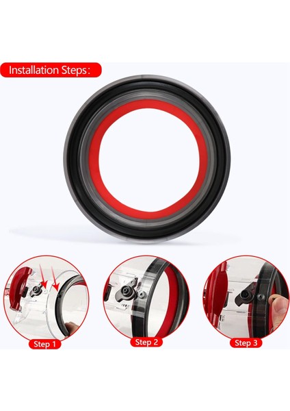 Toz Kutusu Kovası Üst Sabit Sızdırmazlık Halkası Için Yedek Dyson V10 SV12 Elektrikli Süpürge Toz Kovası Kir Fincan Parçaları (Yurt Dışından) modelleri