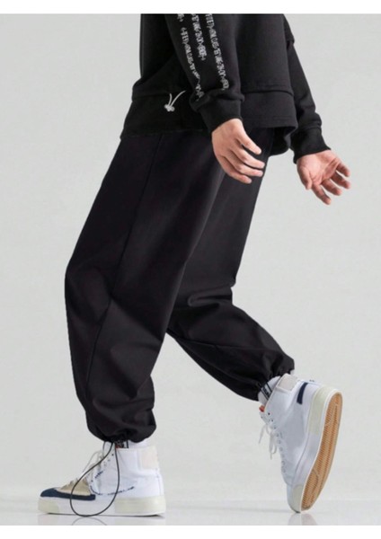 Erkek Ayarlanabilir Paça Oversize Kalıp Eşofman Pants
