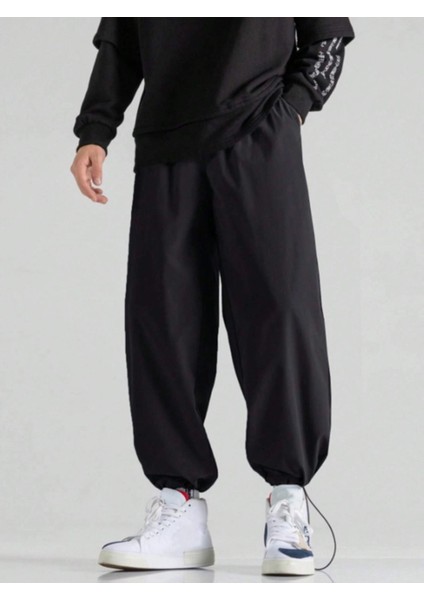 Erkek Ayarlanabilir Paça Oversize Kalıp Eşofman Pants