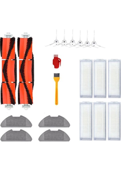 Ana Fırça Hepa Filtre Elektrikli Süpürge Aksesuarları Xiaomi Mi Robot Vakum Paspas 2 Pro Lite MJST1SHW Mjstl Paspas Bezi (Yurt Dışından)