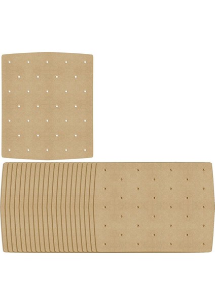 50 Adet Meyve Hava Fritöz Kağıdı Tek Kullanımlık Gıda Kağıt Astar Yağ Geçirmez Bulaşık Barbekü Vapur Airfryer Pişirme Aksesuarları (Yurt Dışından)