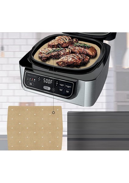 50 Adet Meyve Hava Fritöz Kağıdı Tek Kullanımlık Gıda Kağıt Astar Yağ Geçirmez Bulaşık Barbekü Vapur Airfryer Pişirme Aksesuarları (Yurt Dışından) fırsatları