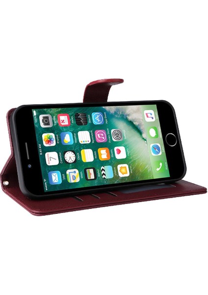 Apple iPhone 7 Için Flip Case Artı/8 Artı Deri Kılıf Cüzdan Kapak Kapak Basit (Yurt Dışından)