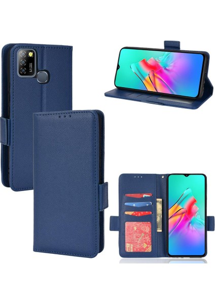 Infinix Sıcak 10 Lite Cüzdan Için Kılıf Yan Toka Kart Yuvaları Tutucu Manyetik (Yurt Dışından)