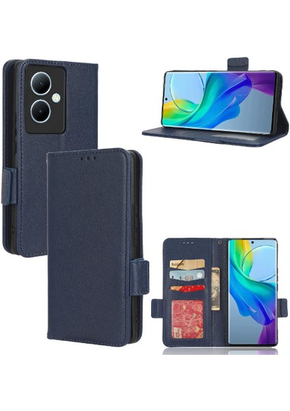 Vivo V29 Lite 5g Için Kılıf Pu Deri Yan Toka Kart Yuvaları Tutucu Cüzdan (Yurt Dışından)