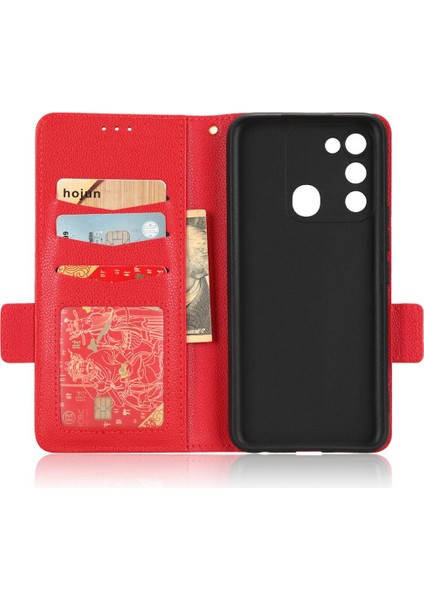 Tecno Spark 8c Yan Toka Pu Deri Cüzdan Manyetik Kart Yuvaları Için Kılıf (Yurt Dışından) indirimleri