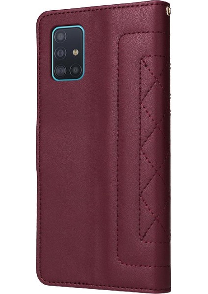 Samsung Galaxy A51 Cüzdan Için Flip Case Basit Iş Darbeye Dayanıklı Kapak (Yurt Dışından) modelleri
