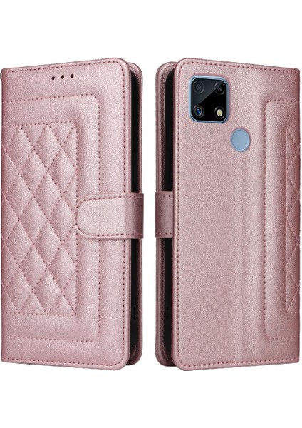Realme C15 Için Flip CASE/C25 Flip Kapak Cüzdan Darbeye Deri Kılıf (Yurt Dışından)