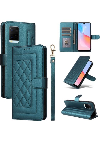 Vivo Y21 Için Flip CASE/Y33S Basit Iş Flip Kapak Kılıf Cüzdan (Yurt Dışından)