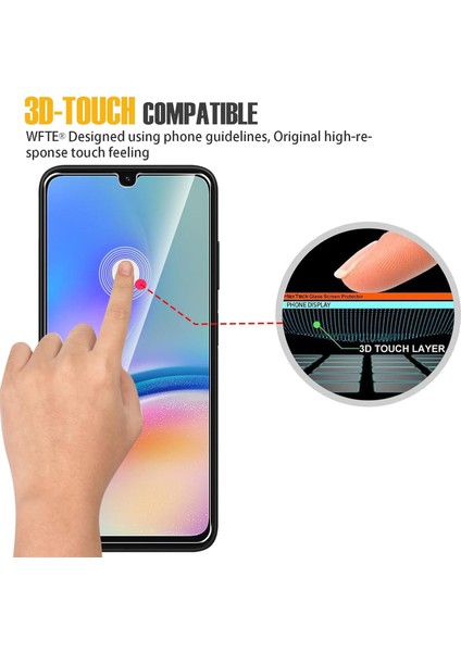 Samsung Galaxy A05S Temperli Cam Ekran Koruyucu 9h Ultra Koruma (3 Adet)