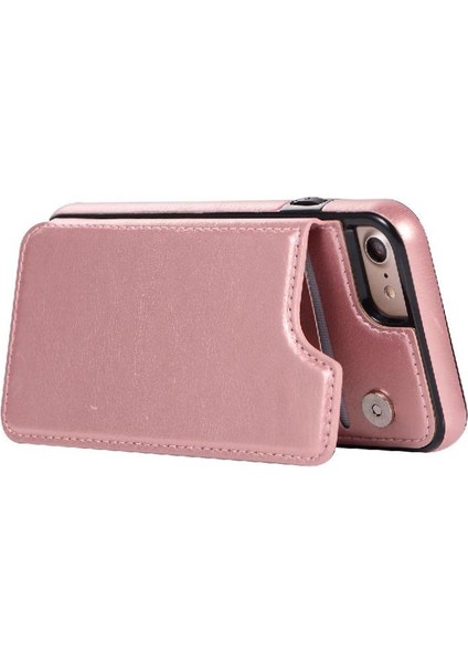 Cüzdan Kılıf Apple iPhone 7/8/kickstand Kickstand Kart Yuvaları Pu Deri Kart ile (Yurt Dışından)