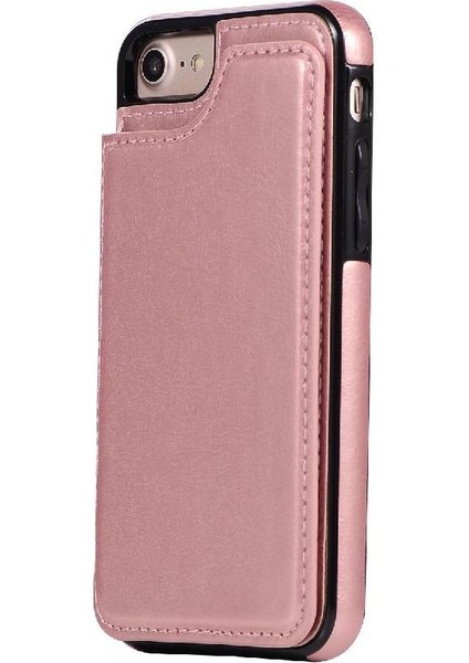 Cüzdan Kılıf Apple iPhone 7/8/kickstand Kickstand Kart Yuvaları Pu Deri Kart ile (Yurt Dışından)