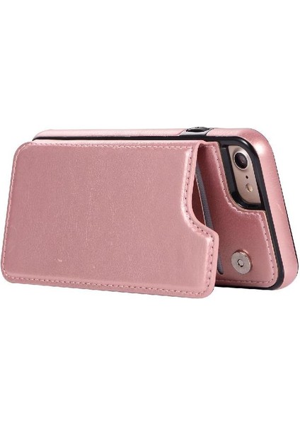 Cüzdan Kılıf Apple iPhone 6/6s Çift Manyetik Toka Pu Deri Kart Yuvaları (Yurt Dışından)