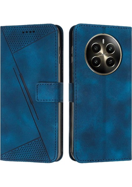 Realme 12 Kart Ekleme Pu Deri Darbeye Kapak Kapak Için Kılıf (Yurt Dışından)