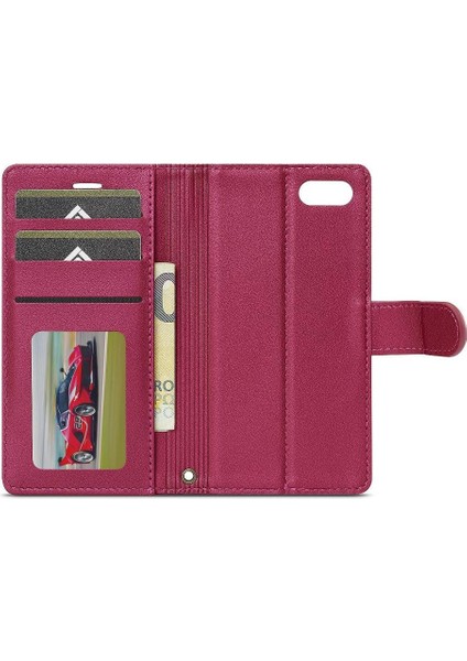 Apple iPhone 7 Için Flip Case Artı/8 Artı Cüzdan Kılıf Pu Deri Bölünmüş Deri 2 (Yurt Dışından)