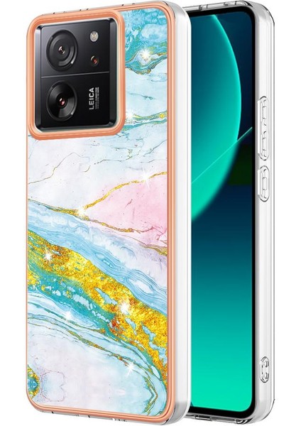 Xiaomi 13T/13T Pro Yumuşak Tampon Mermer Desen Ince Tpu Koruma (Yurt Dışından)