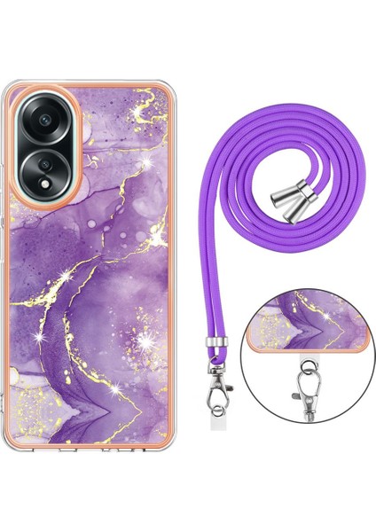 Oppo A58 4g Mermer Tampon Anti-Çizik Yumuşak Crossbody Kordon Için Kılıf (Yurt Dışından) indirimleri