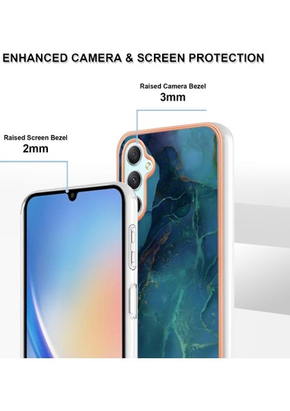 Samsung Galaxy A25 5g Darbeye Silikon Tampon Tpu Mermer ile Uyumlu (Yurt Dışından)