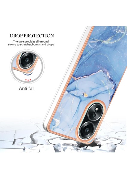 Oppo With 4g Tampon Tpu Silikon Darbeye Dayanıklı Mermer ile Uyumlu (Yurt Dışından) indirimleri