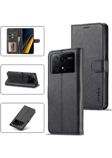 Xiaomi Redmi Poco X6 Pro 5g Buzağı Doku Yatay Çevir Deri Kılıf (Yurt Dışından)