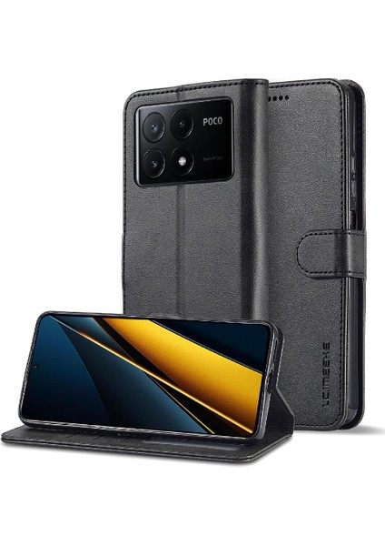 Xiaomi Redmi Poco X6 Pro 5g Buzağı Doku Yatay Çevir Deri Kılıf (Yurt Dışından)