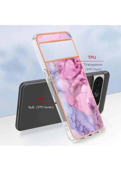 Google Piksel 8 Pro 5g Mermer Silikon Tampon Tpu Darbeye ile Uyumlu (Yurt Dışından)
