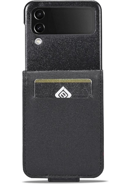 Samsung Galaxy Z Flip4 Tam Koruma Kartı Ekleme Deri Için Kılıf (Yurt Dışından)