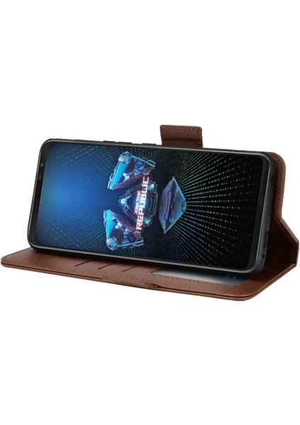 Asus Rog Telefon 5 Için Kılıf Manyetik Kart Yuvaları Tutucu Yan Toka Pu Cüzdan (Yurt Dışından) modelleri