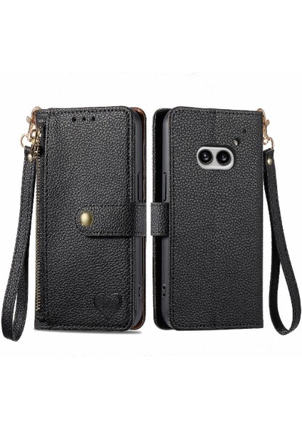 Nothing Flip Case Telefon 2A Aşk Darbeye Dayanıklı Cüzdan Deri Kılıf Fermuar (Yurt Dışından)