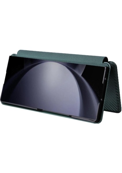 Samsung Galaxy Z Için Flip Case Kart Tutucu Kickstand Fiber ile 6 5g Kat (Yurt Dışından)